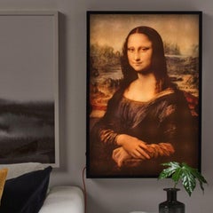 Virgil Abloh:: "Mona Lisa":: œuvre d'art avec cadre en acier:: 2019