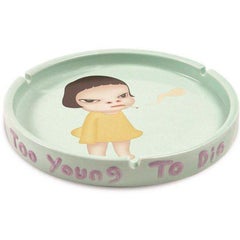 Yoshitomo Nara, Too Young to Die, Glazed Ceramic Ashtray, 2002