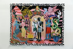 Großer handgetufteter Wandteppich " Celebration" von Julia Kiryanova