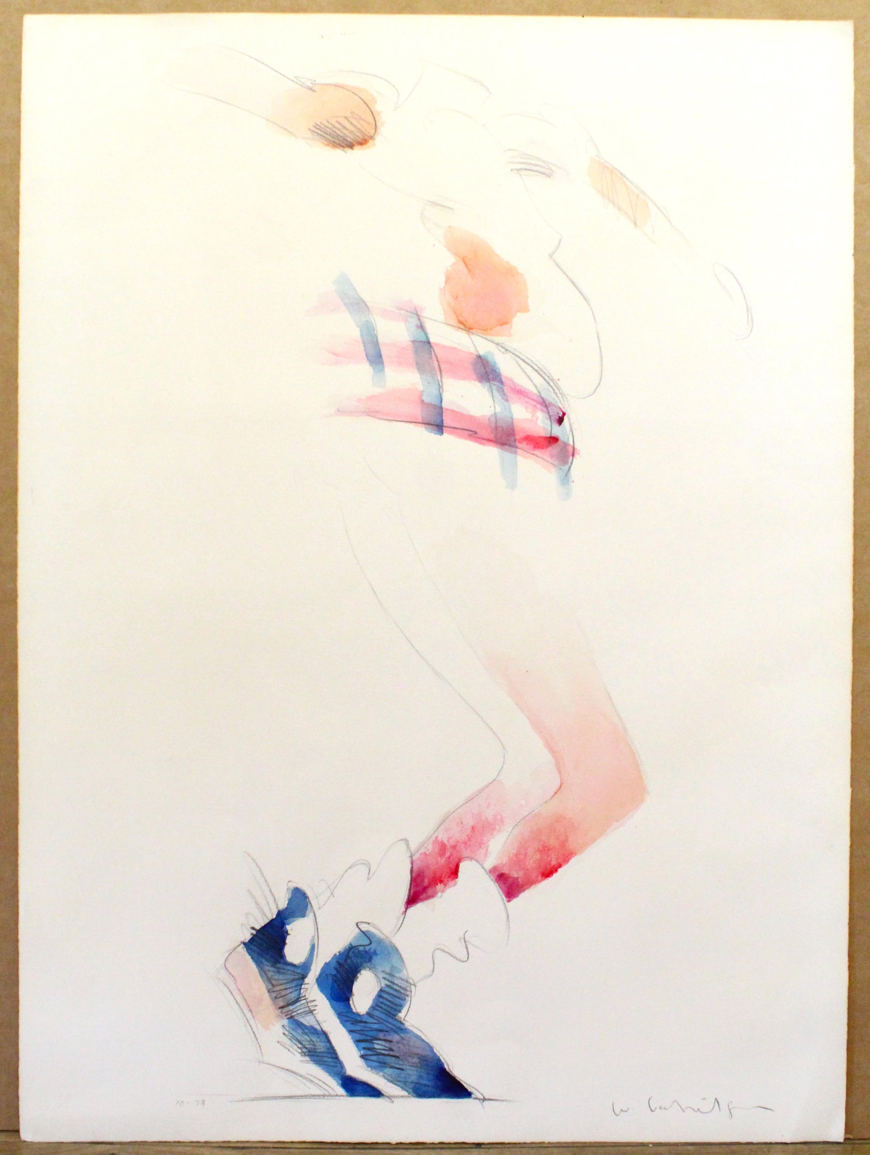 Walter Gabrrielson Abstract Drawing - Walter Gabrielson, Cheerleader