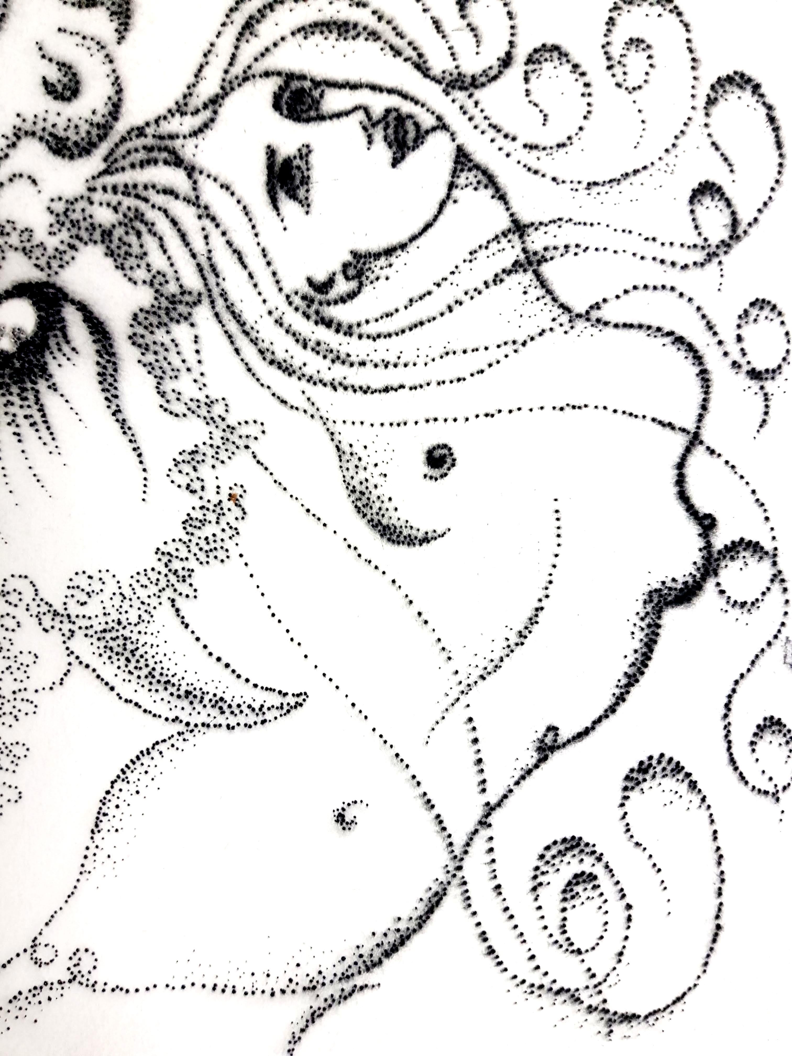 Valentine Hugo - Surrealist Woman - Original Etching For Sale 1