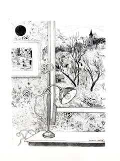 Jacques Maret - Bureau rêveur - Eau-forte originale