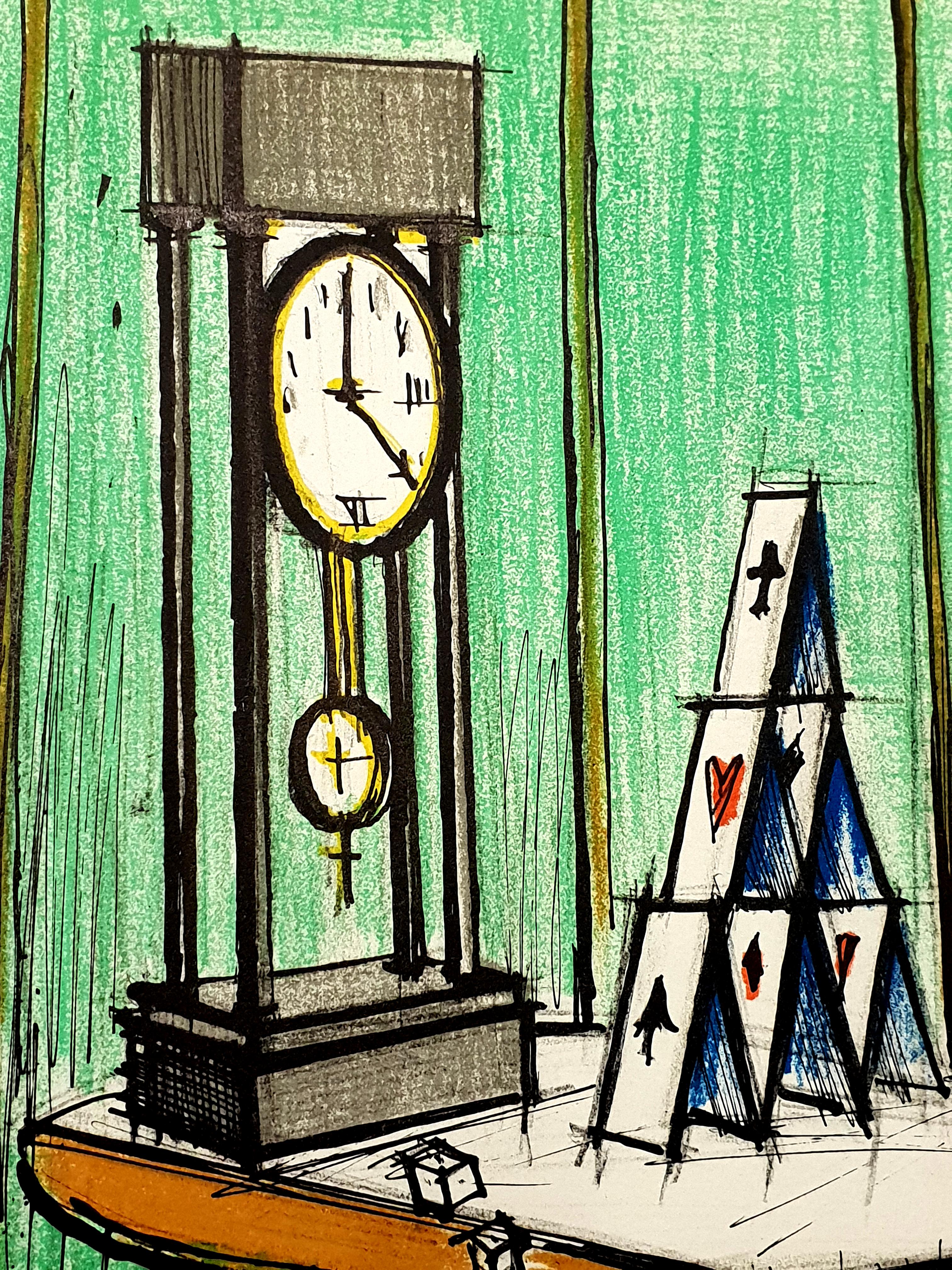 Bernard Buffet - House of Cards - Litografía original en venta 3