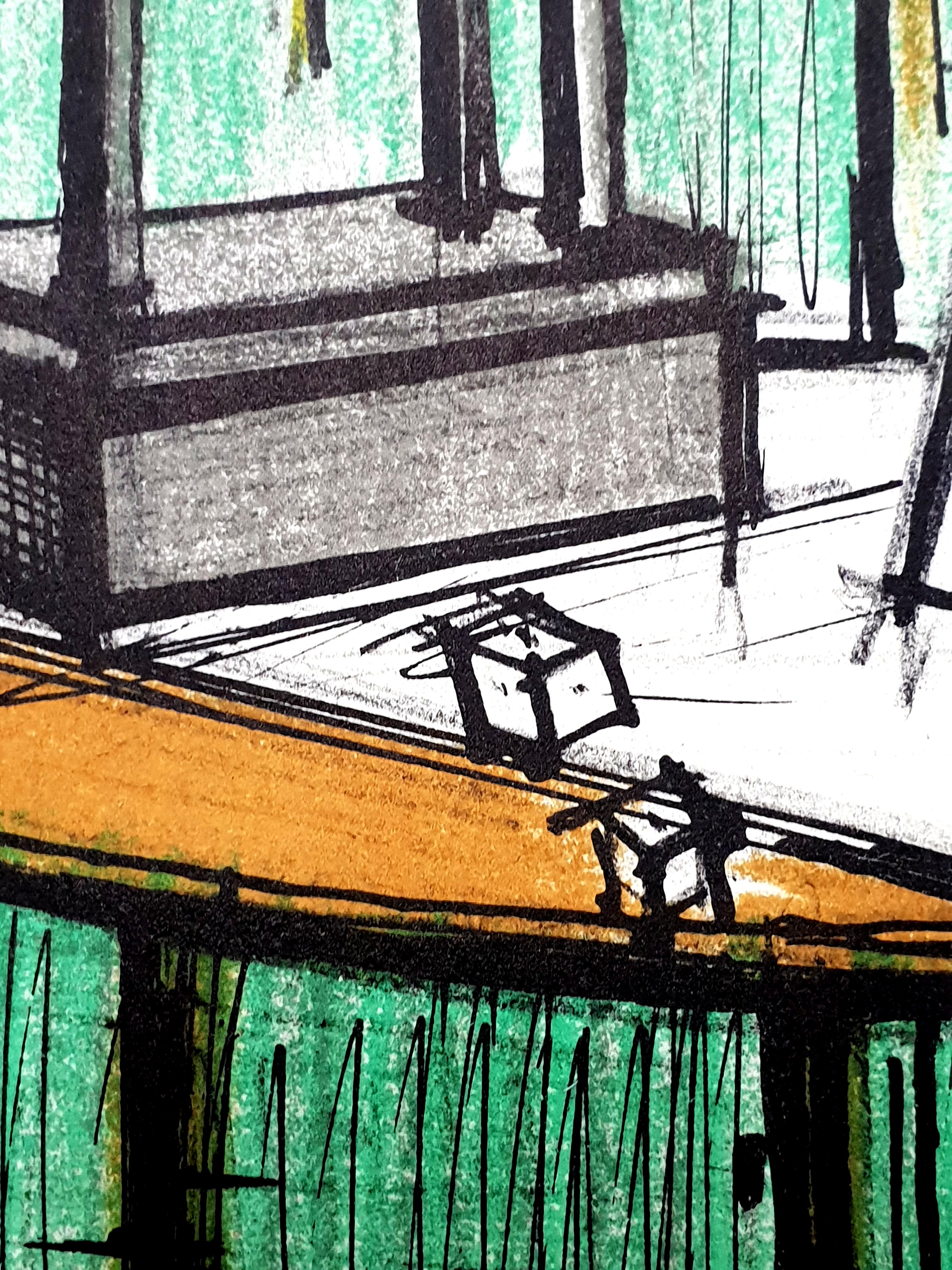 Bernard Buffet - House of Cards - Litografía original en venta 4