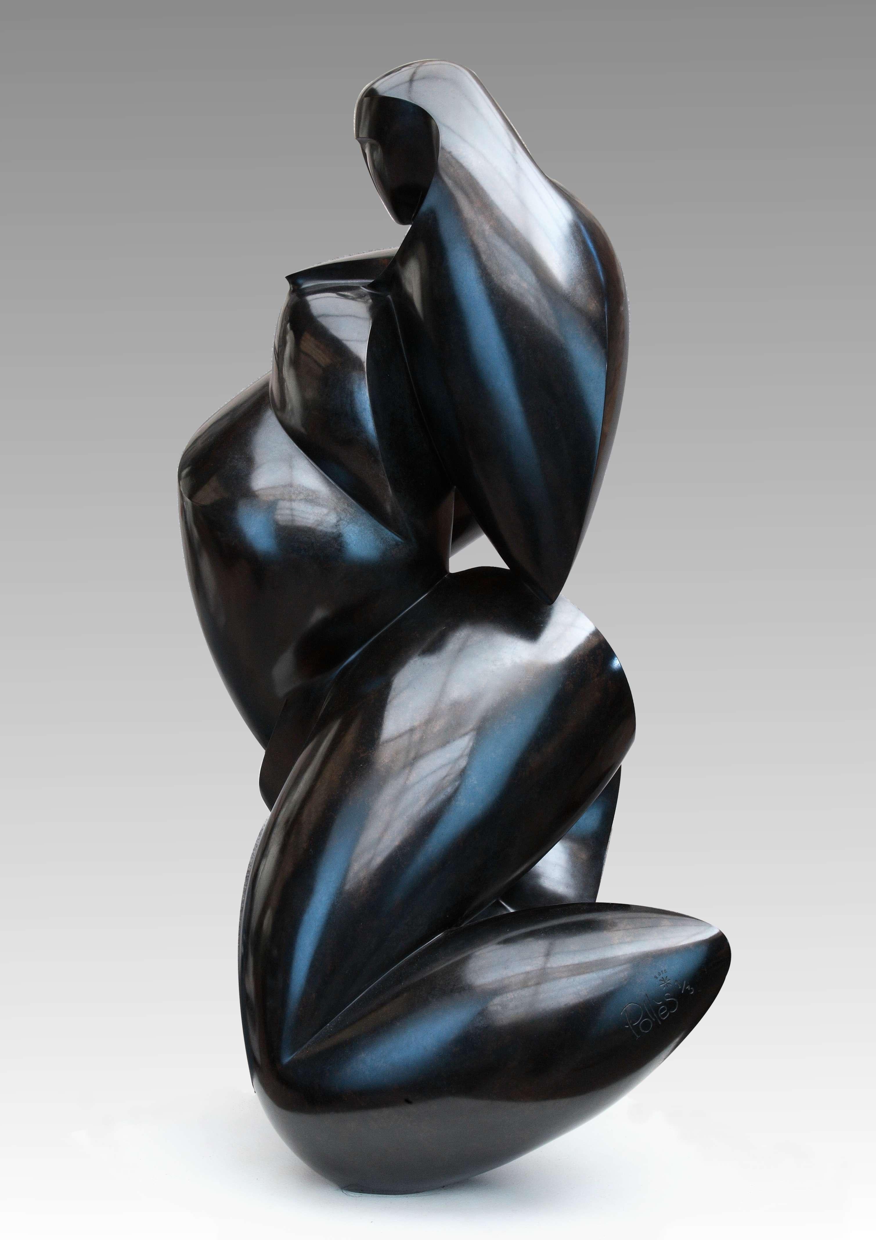 Polls - Sculpture en bronze - Zinzolibdne - Or Figurative Sculpture par Dominique Polles 