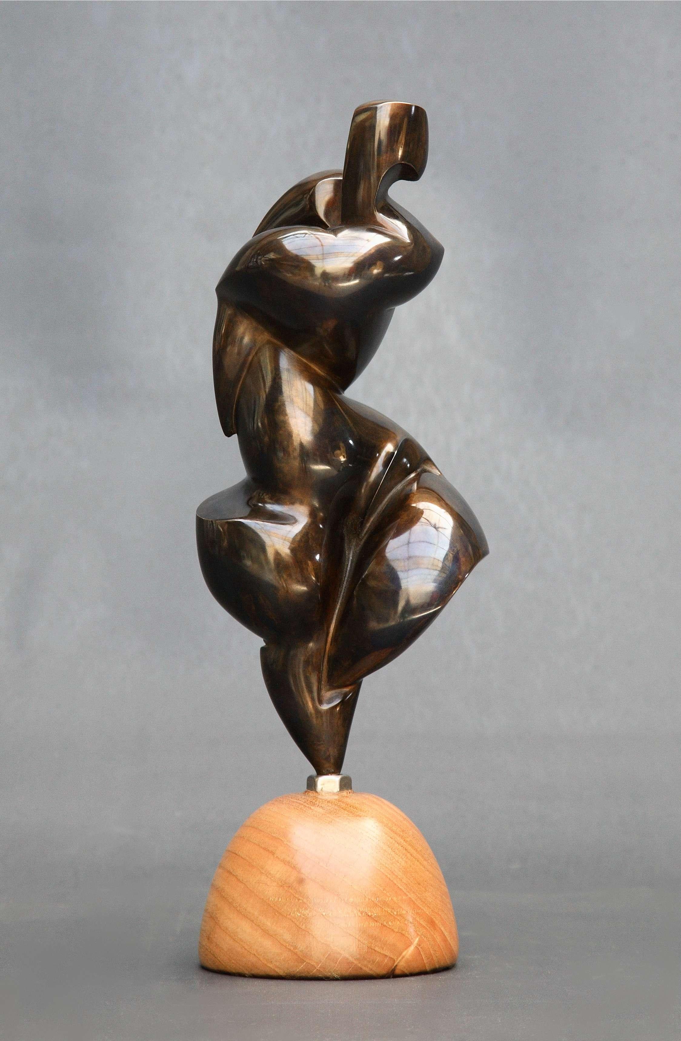 Dominique Polles  Figurative Sculpture - Pollès - Bronze Sculpture - Ahlem