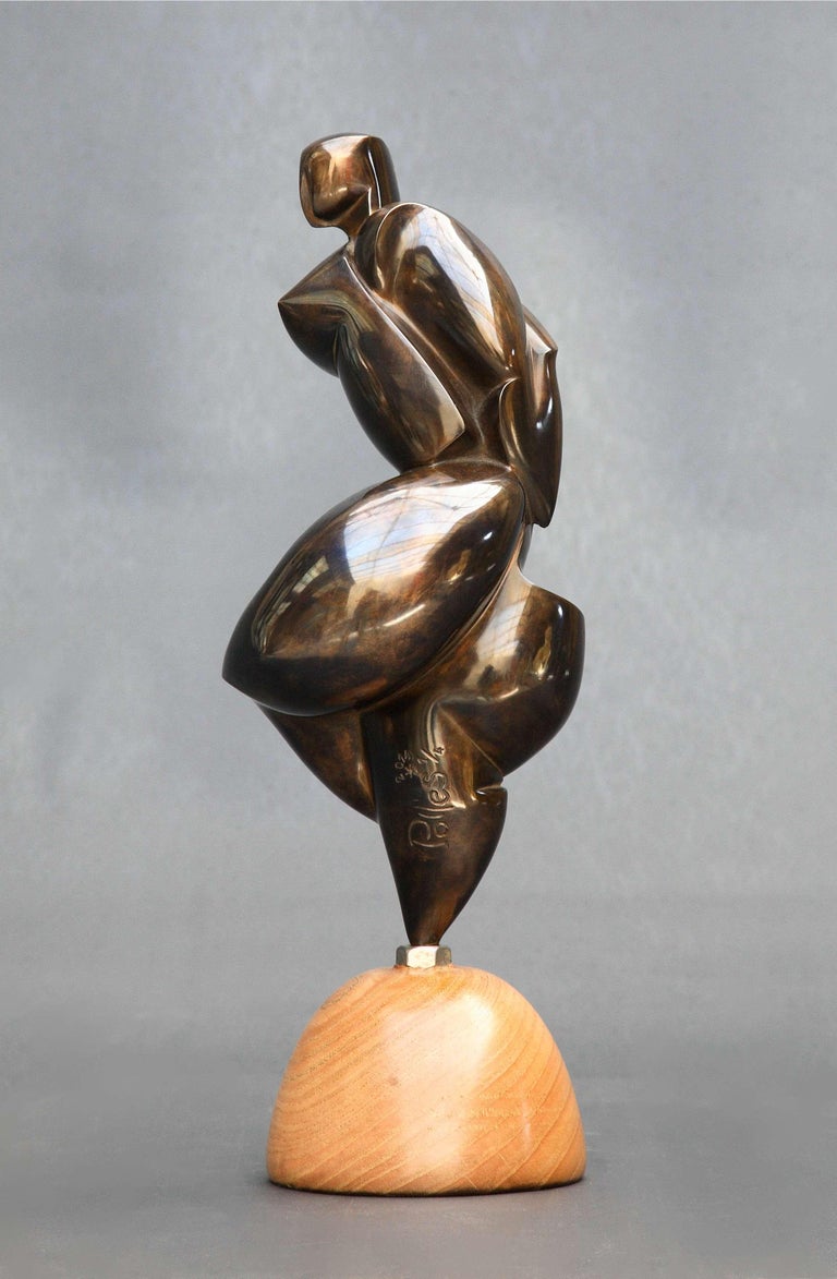 Dominique Polles - Pollès - Bronze Sculpture - Ahlem For Sale at 1stDibs