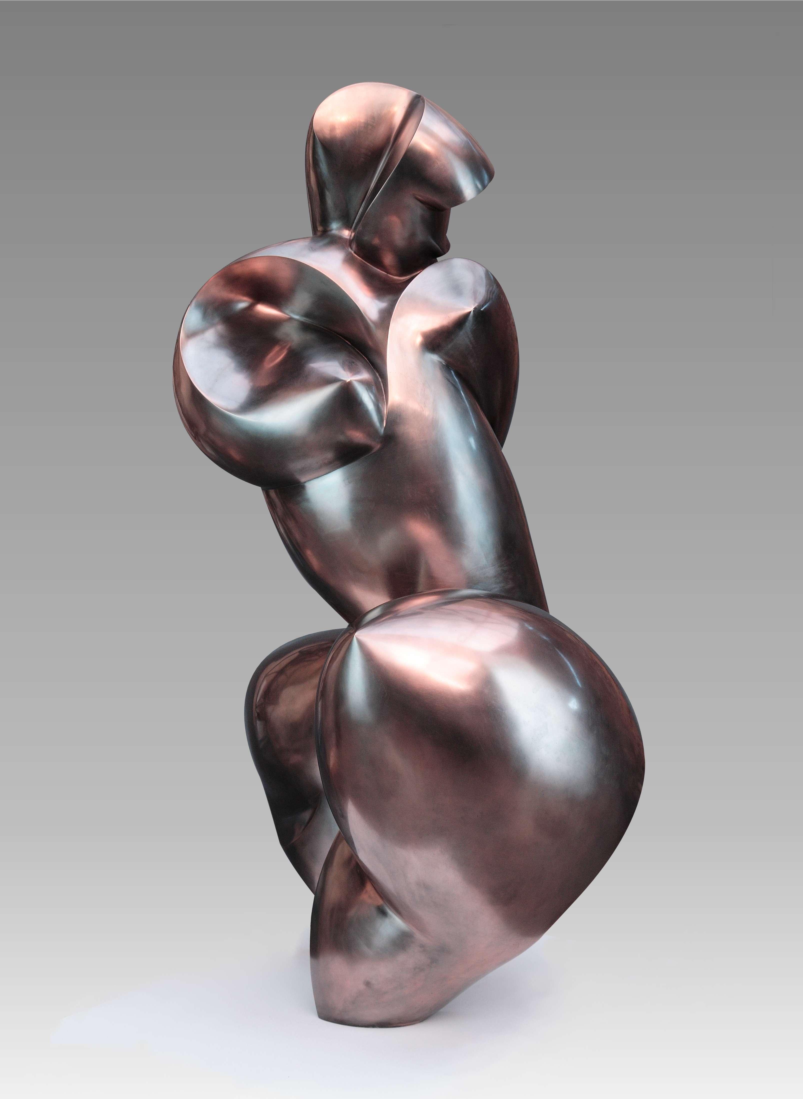 Polls - Bronze-Skulptur - Yterbine (Gold), Figurative Sculpture, von Dominique Polles 
