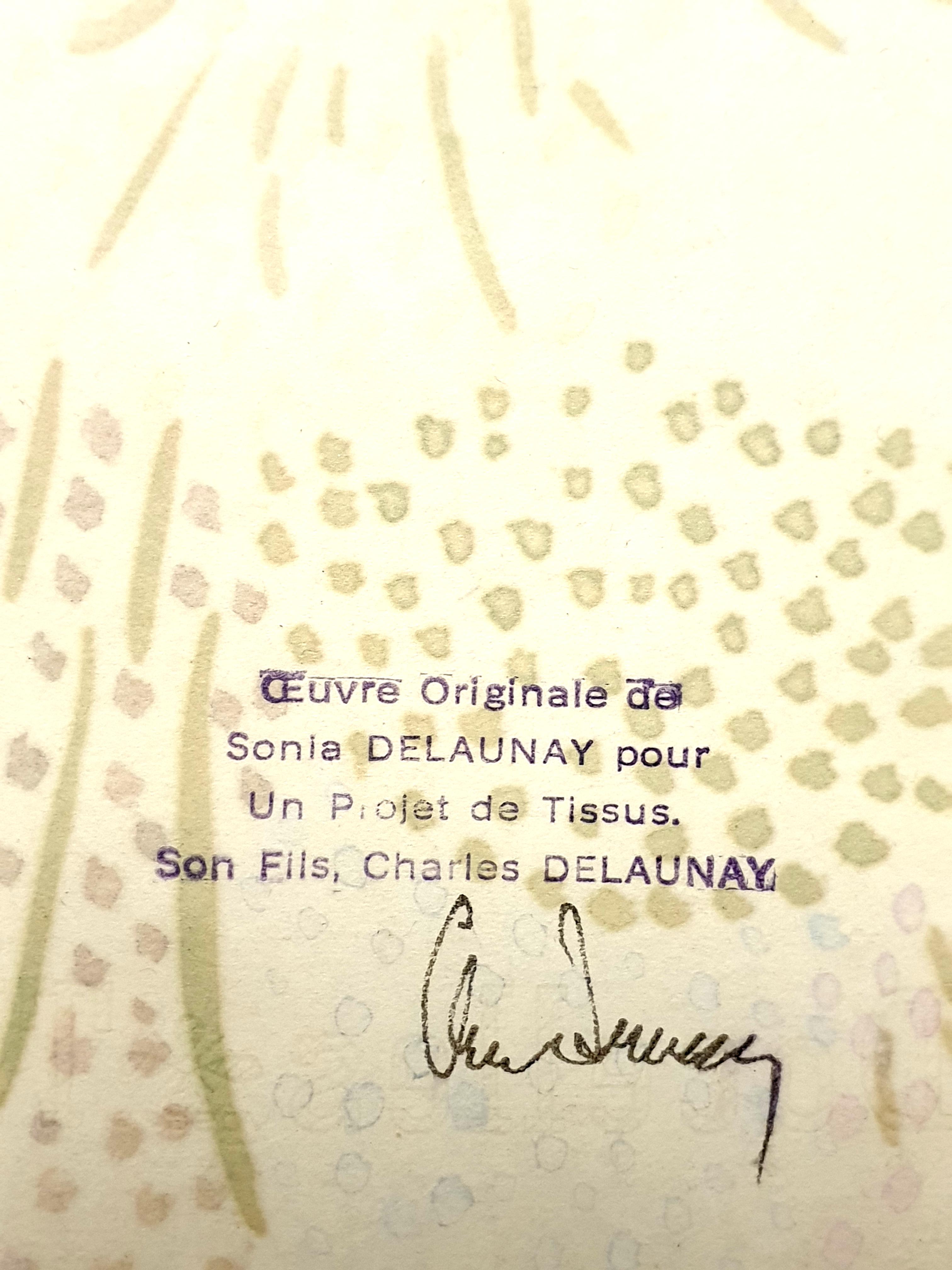 Sonia Delaunay - Aquarelle originale sur papier en vente 1