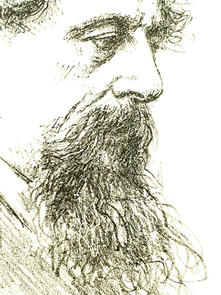 Berthold Mahn - Portrait - Original Lithograph For Sale 3