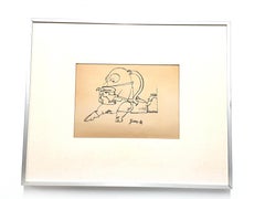 Jean Cocteau - Gaz - Original Signed Drawing