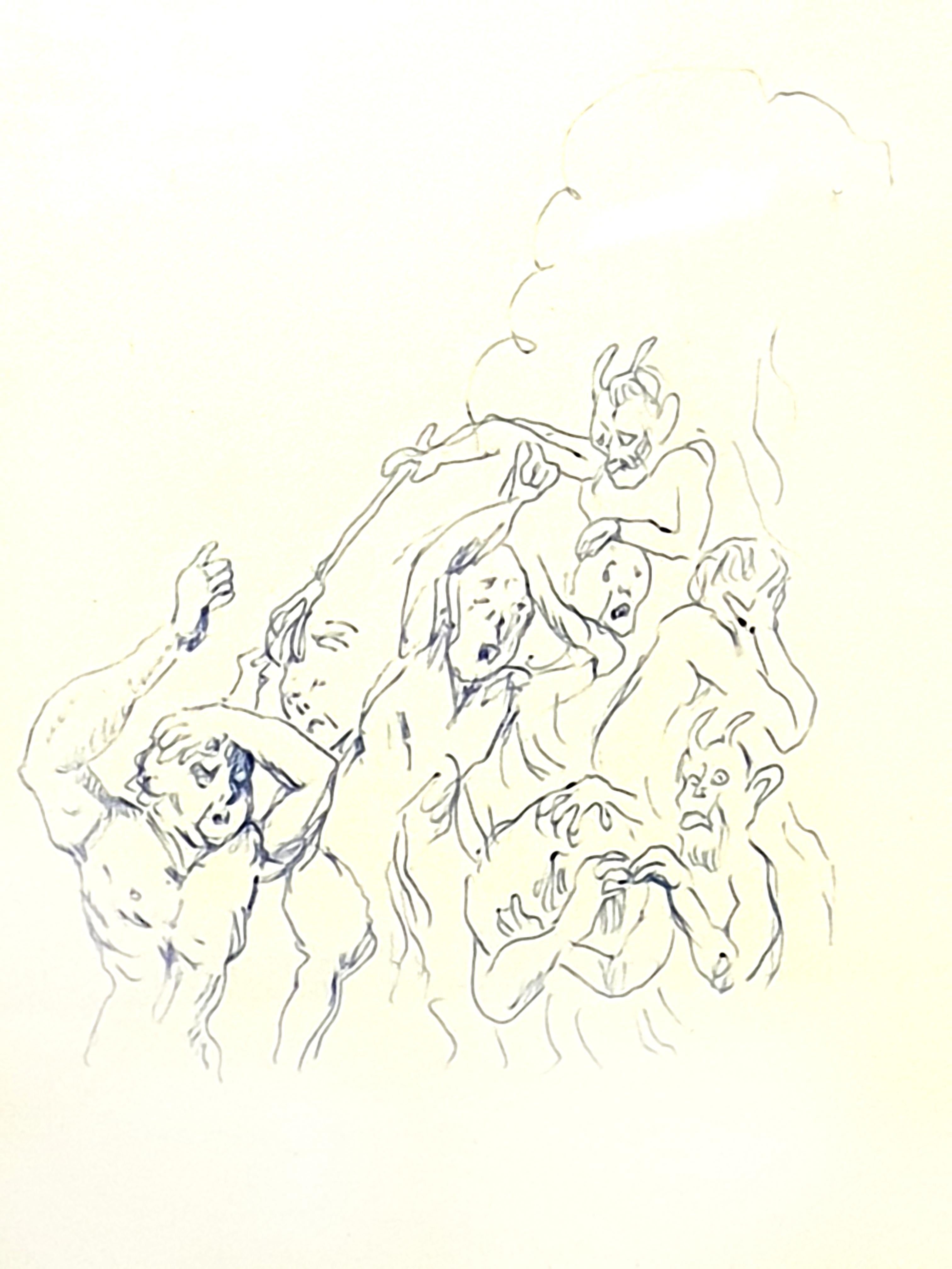 Tsuhugaru Foujita - Fear - Original Drawing