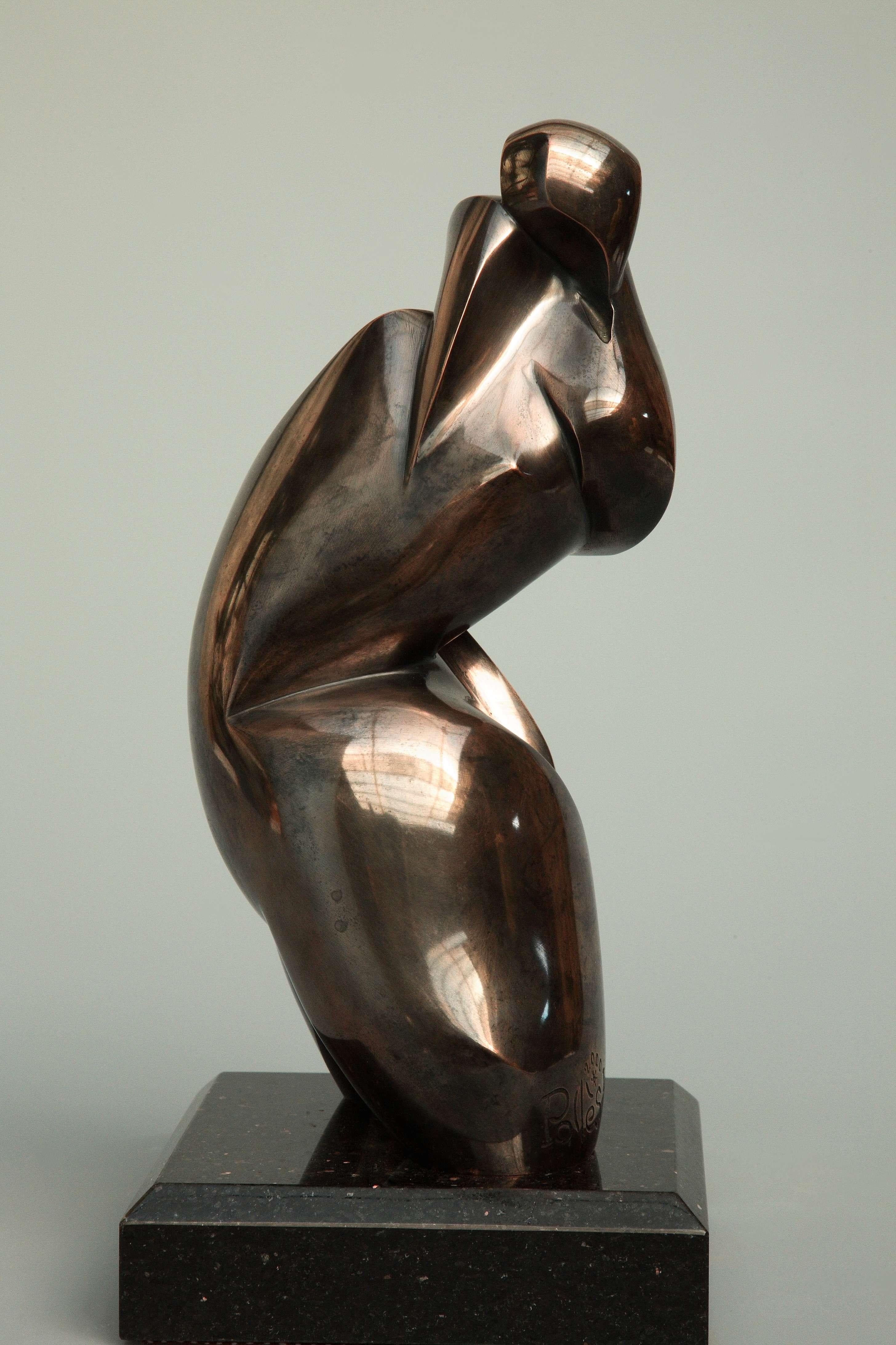 Pollès - Einzigartige Bronze-Skulptur - Abysse (Zeitgenössisch), Sculpture, von Dominique Polles 