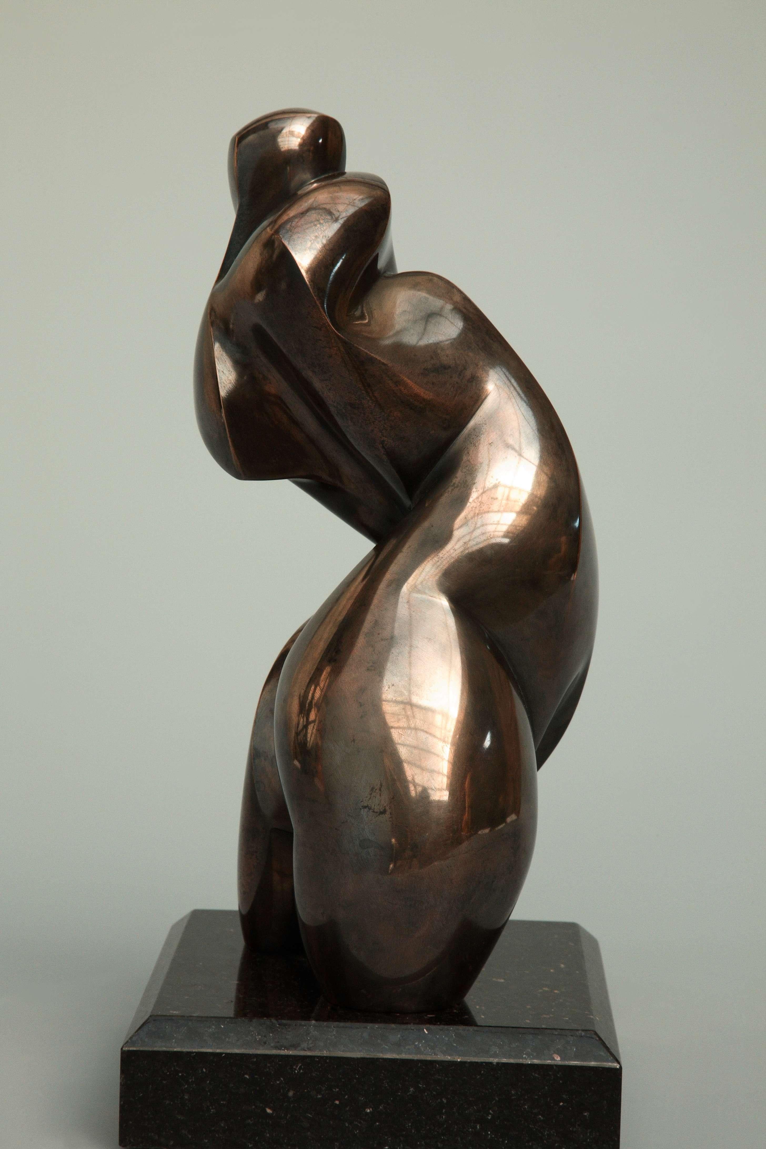 Pollès - Einzigartige Bronze-Skulptur - Abysse im Angebot 2
