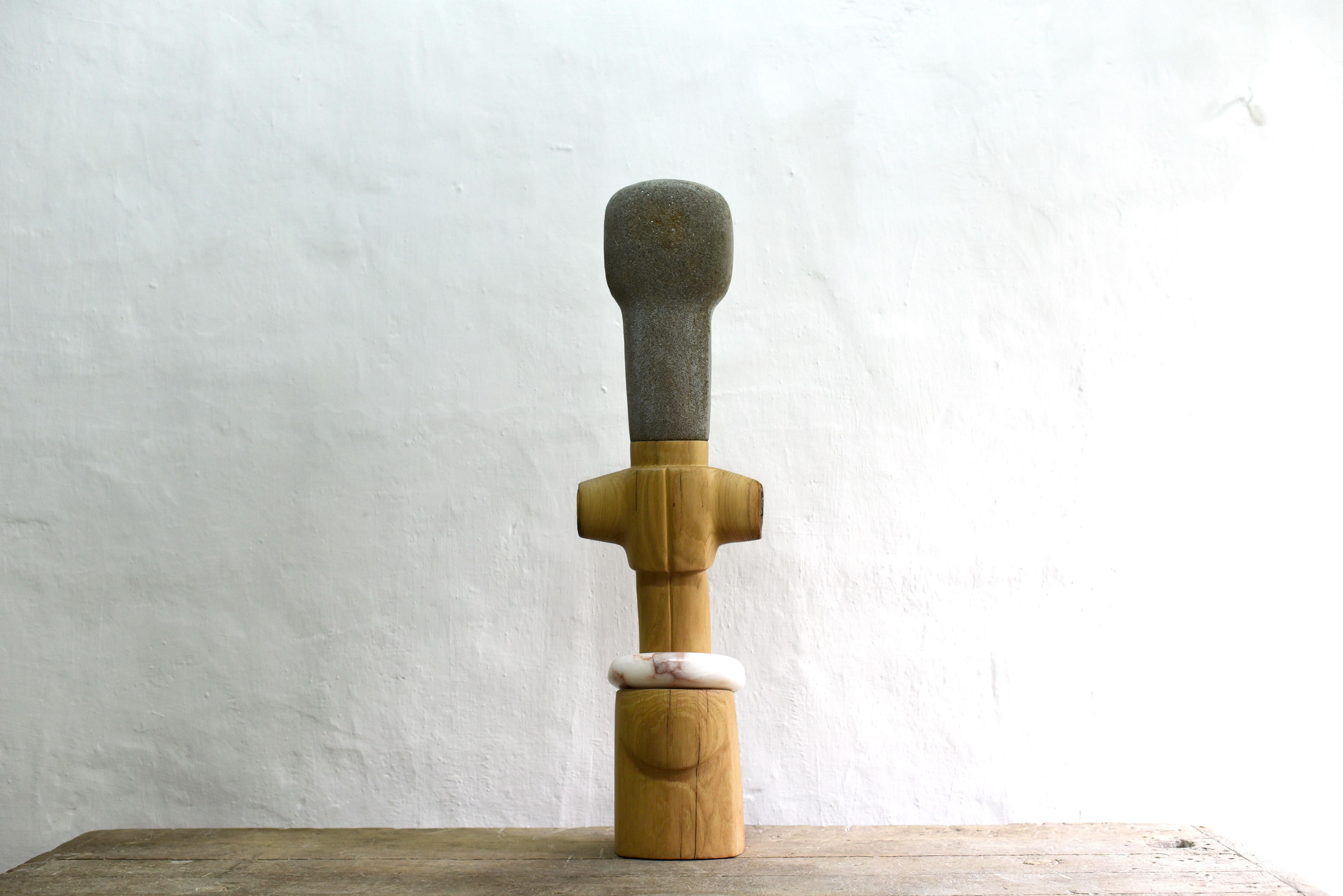 Yann Barrere - Akua’ba - Original Sculpture - Brown Abstract Sculpture by Yann Barrerre