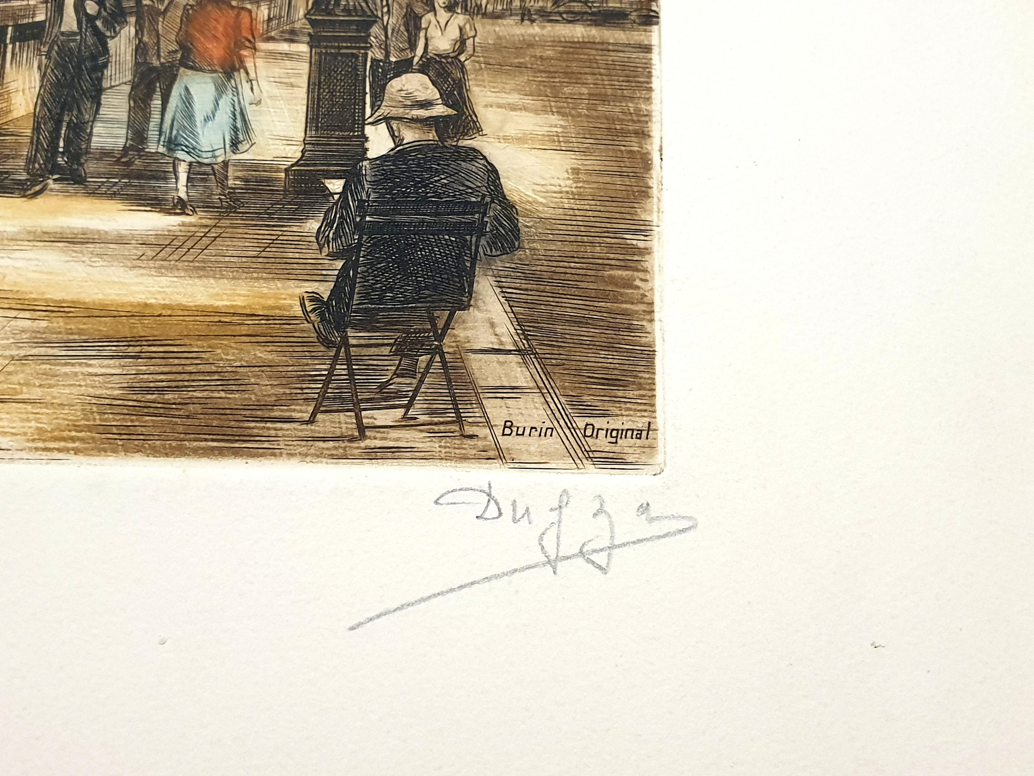 Dufza - Paris - Quai des Grands Augustins - Original Handsigned Etching
Circa 1940
Handsigned in pencil
Dimensions: 20 x 25 cm 