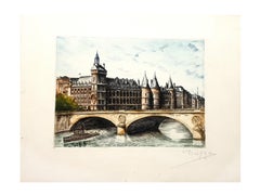 Dufza - Paris - Conciergerie - Original Handsigned Etching