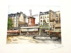 Dufza - Paris - Moulin Rouge - Original Handsigned Etching