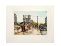 Dufza - Paris - Saint Michel - Original Handsigned Etching