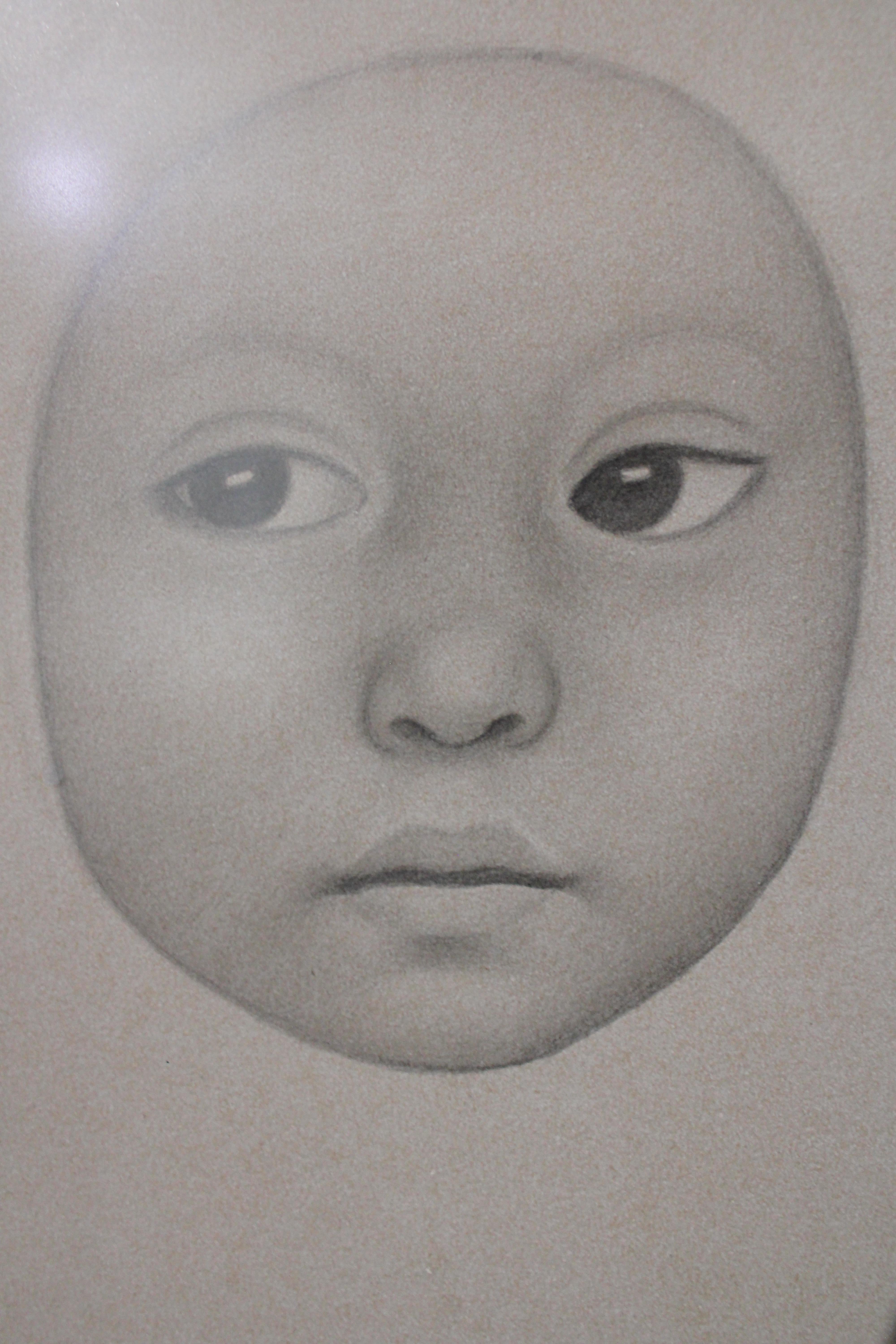 Montoya-Zeichnung Babygesicht im Angebot 1