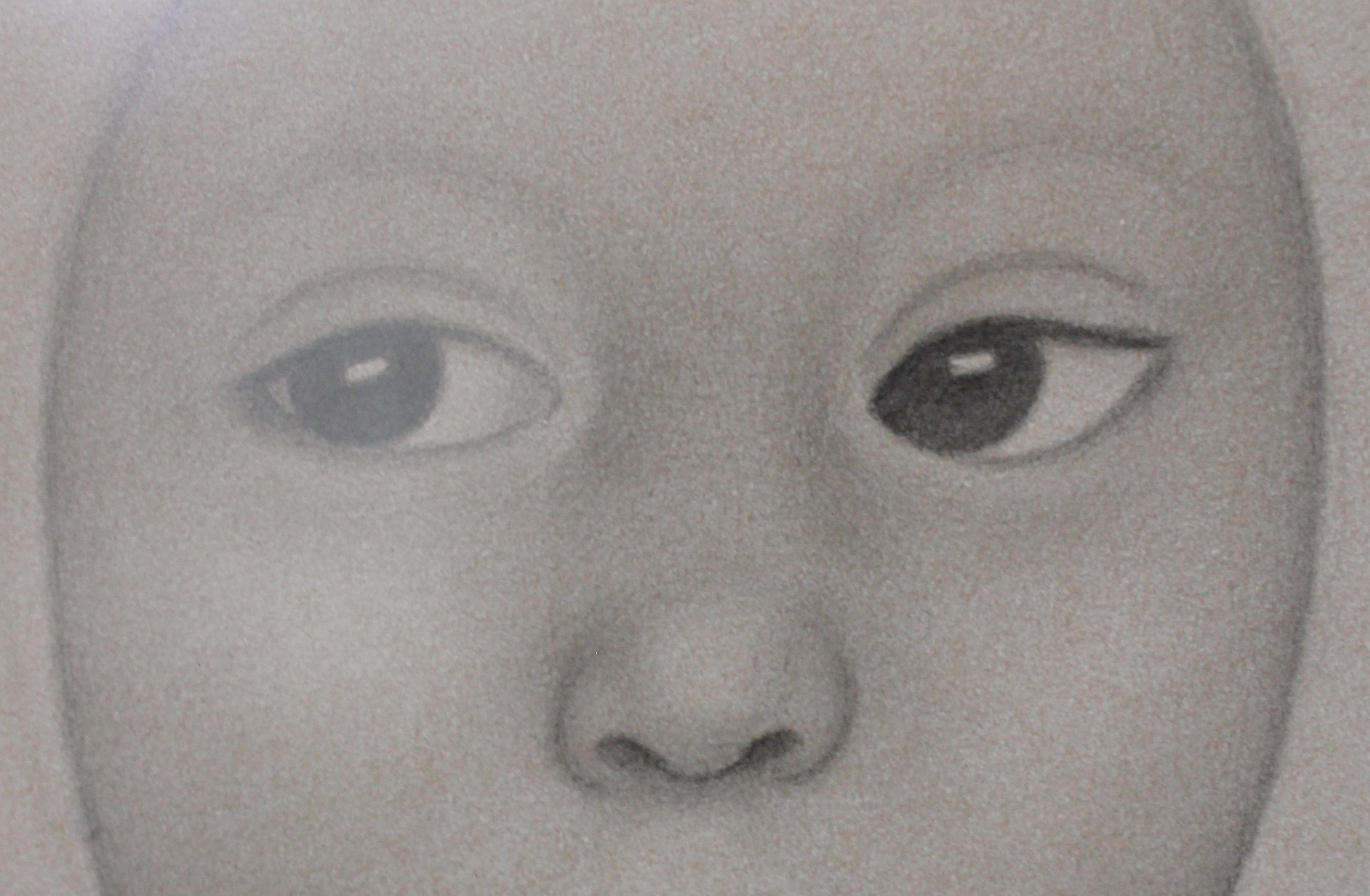 Montoya-Zeichnung Babygesicht im Angebot 2