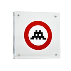 INVADER Round Sticker (Large Framed)