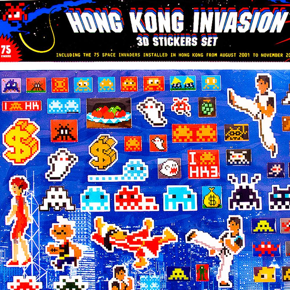 INVADER Hong Kong Invasion 3D Sticker Set 1