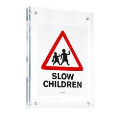 BANKSY Slow Children BNK/5Y 021 Sticker (Framed)