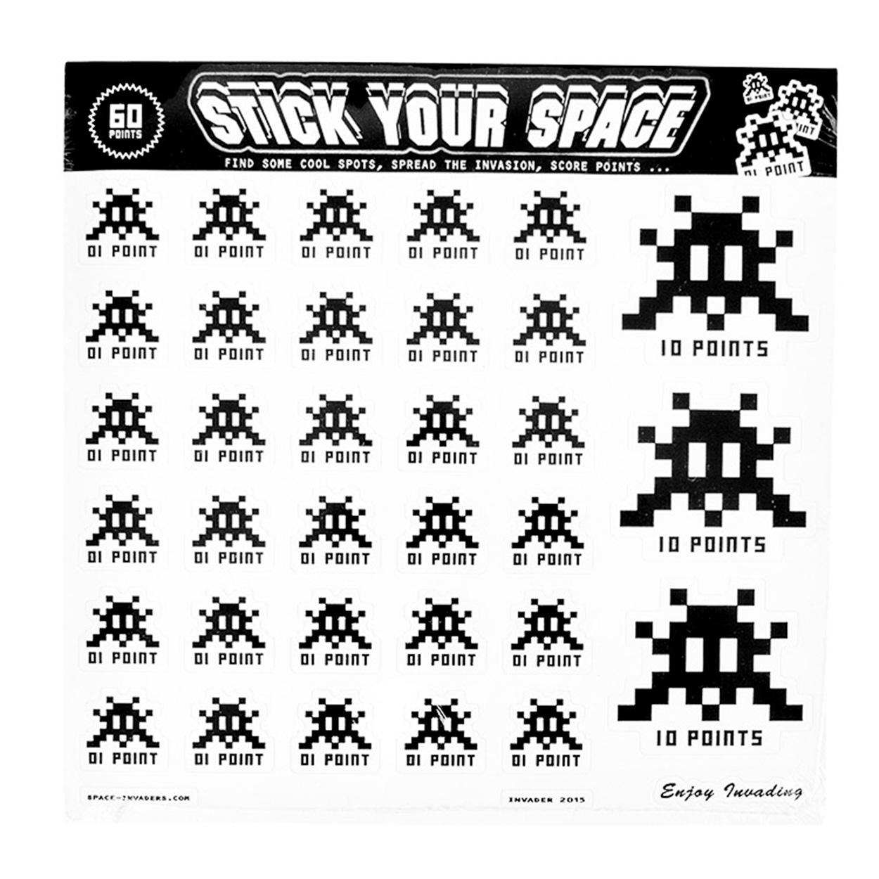 INVADER Stick Your Space Sticker Pack - Print by Invader