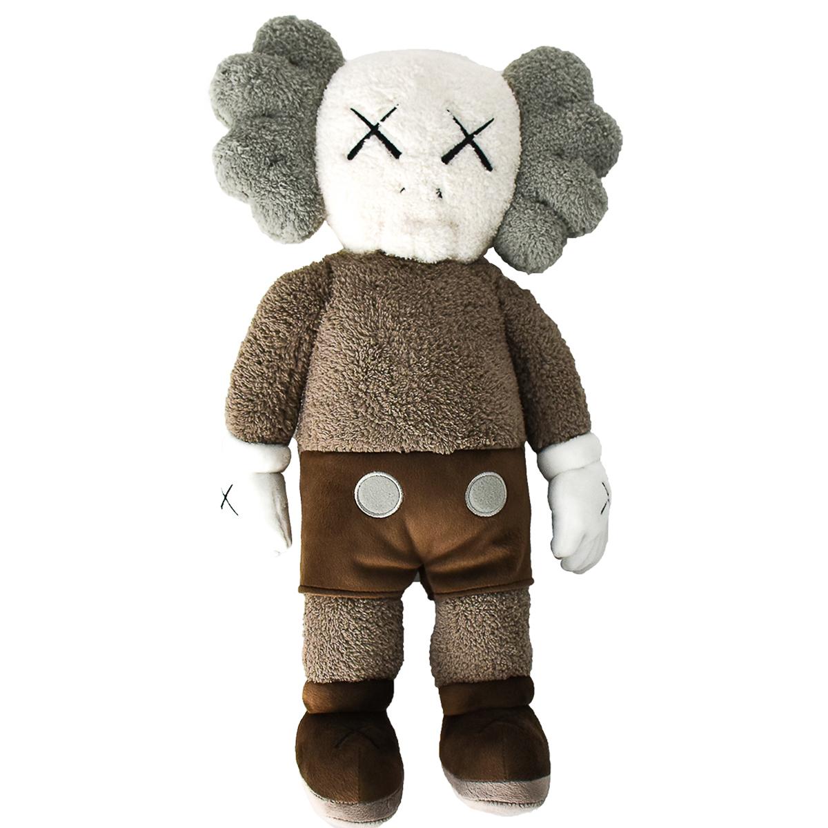 Limited edition plush in brown.
Made for the Holiday Hong Kong 2019 collection.
Kaws signature stitched on bottom of foot.
Packaged in Kaws Holiday drawstring bag.
20 inches tall.



RELATED:
Invader, KAWS, Banksy, Shepard Fairey, Blek Le Rat, Cleon