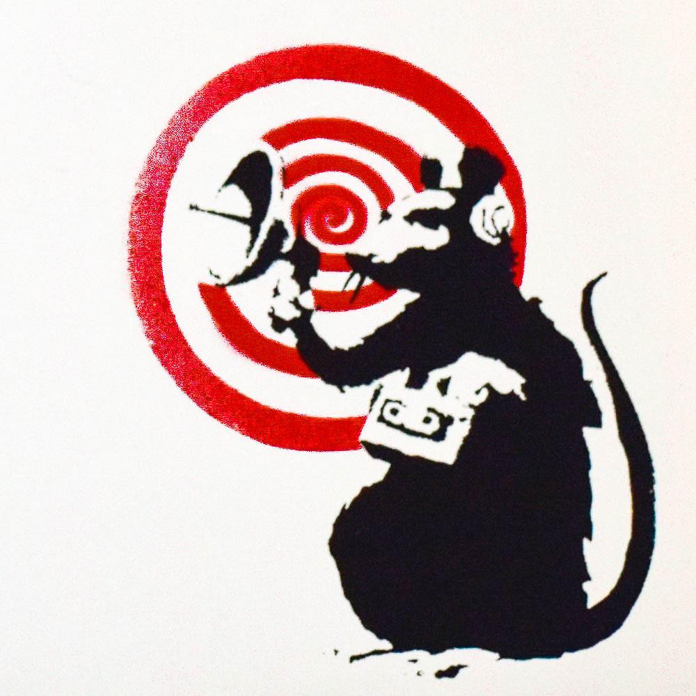 Weiße Coverversion von Dirty Funker Future mit dem kultigen Banksy Radar Rat Artwork auf beiden Seiten des Covers.
Limitierte Auflage von nur 500 Stück aus dem Jahr 2008.
Banksy verwendete die Ratte in vielen seiner Straßenkunstwerke auf der ganzen