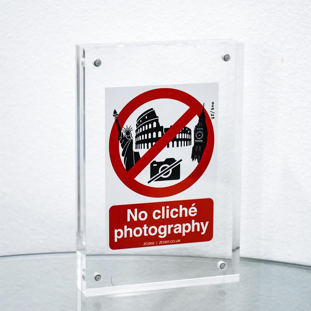 ZEDSY No Cliché Photography Sticker (Framed) - Print by Zedsy