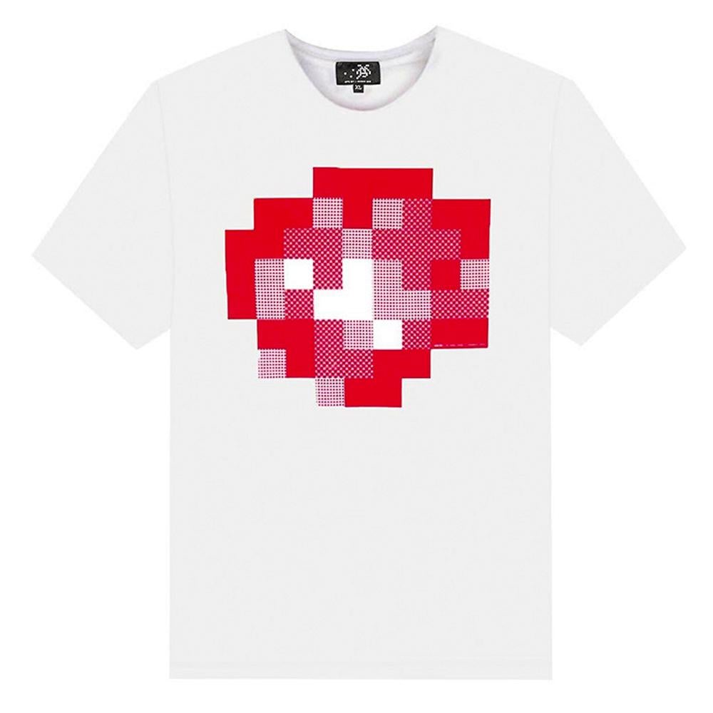 INVADER Wipe Out T-shirt (White Extra Large) - Art by Invader