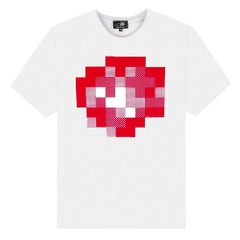 T-shirt blanc extra large INVADER Wipe Out