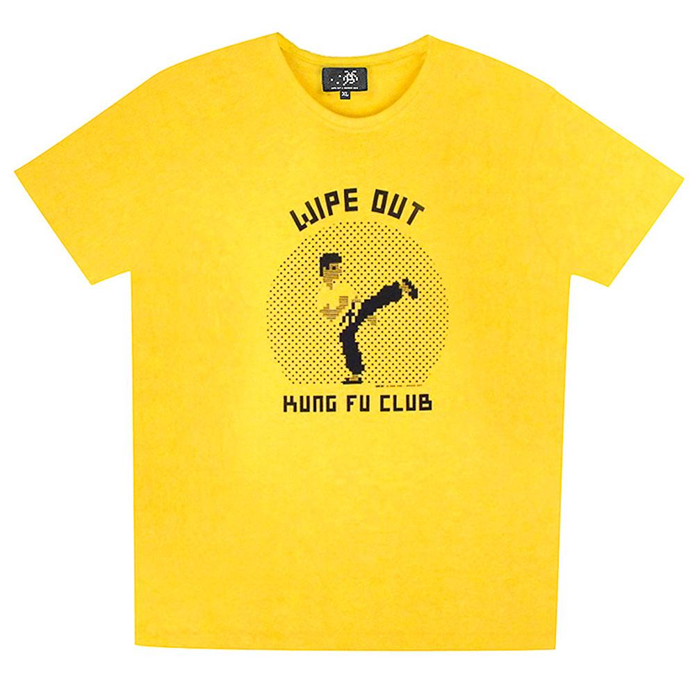 INVADER Kung Fu Club T-shirt ( Yellow Extra Large) - Art by Invader