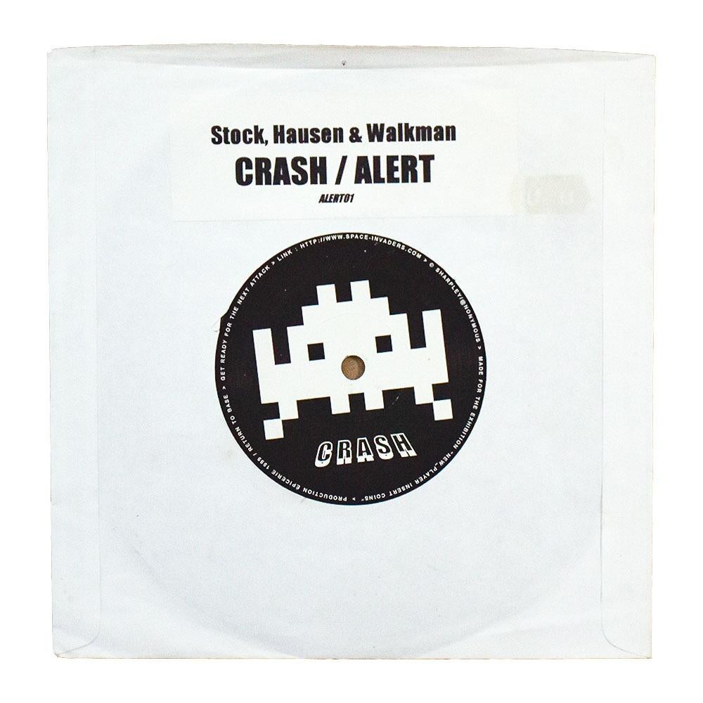 INVADER Crash / Alert Stock Hausen & Walkman (7″ Record) - Art by Invader