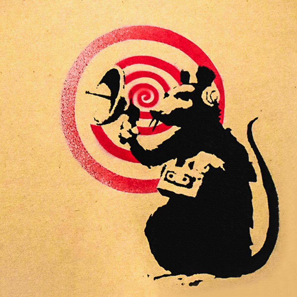 Rarissima versione Brown Cover di Dirty Funker Future con l'iconico artwork di Banksy Radar Rat su entrambi i lati della copertina dell'album.
Edizione limitata di soli 750 esemplari con copertina marrone.
Banksy ha utilizzato il Topo in molte delle