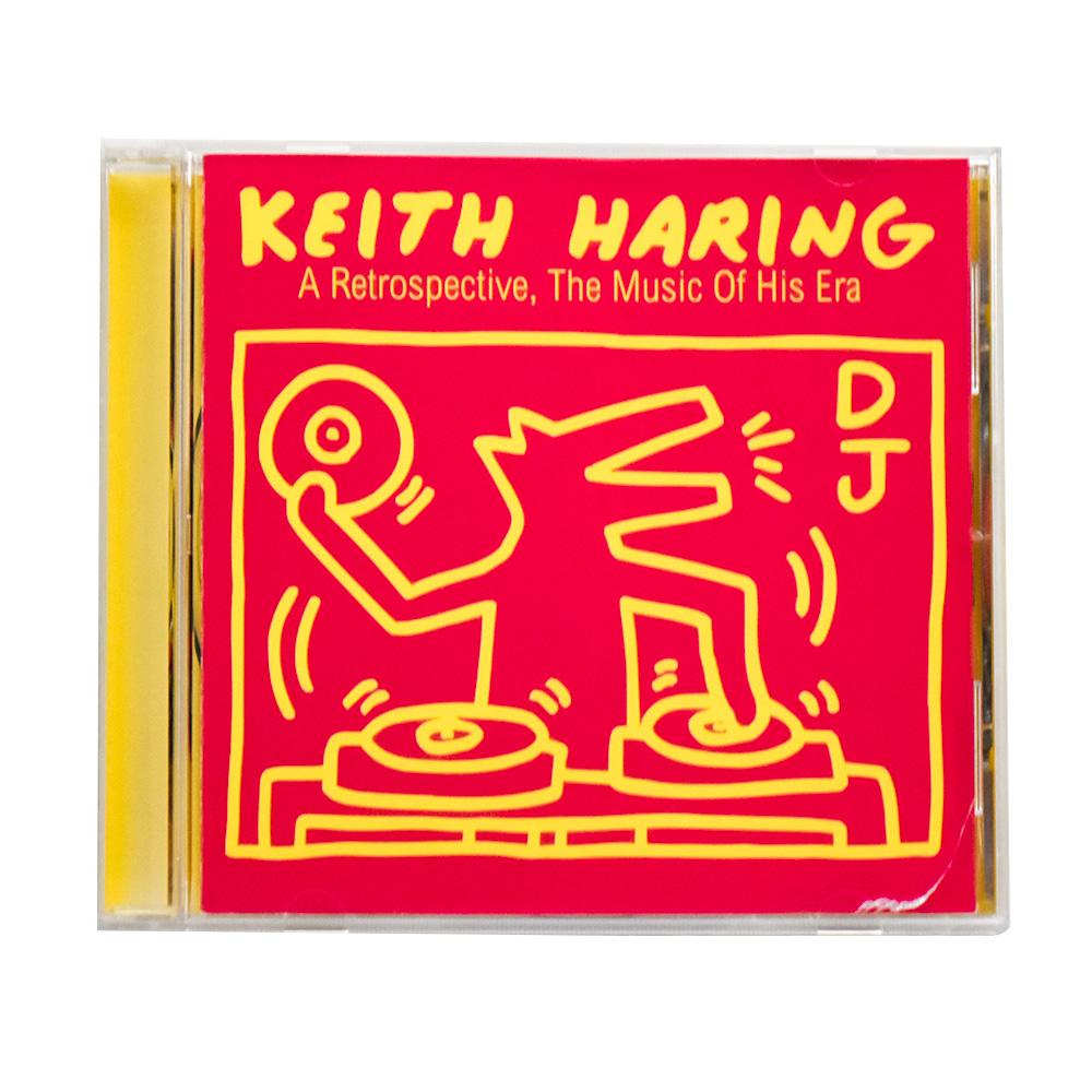 Very cool cd with the iconic Haring DJ on front and inside cover.
Released in 1997.
Titled the Music of His Era it has many great dance tracks from the late 80’s and 90’s.
Mixed by the legendary DJ Junior Vasquez.
Inside cover had photo of Haring