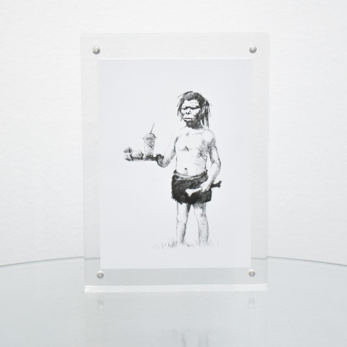 Carte postale "Plus de places à l'étage" (encadrée)