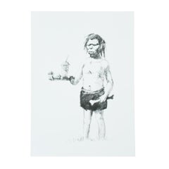 Banksy More Seating Upstairs Postcard (Framed)