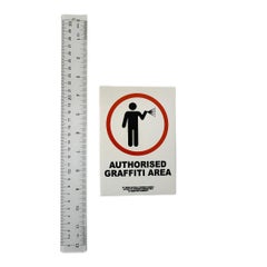 Banksy Authorised Graffiti Area 016/BNK/5Y Sticker (Framed)