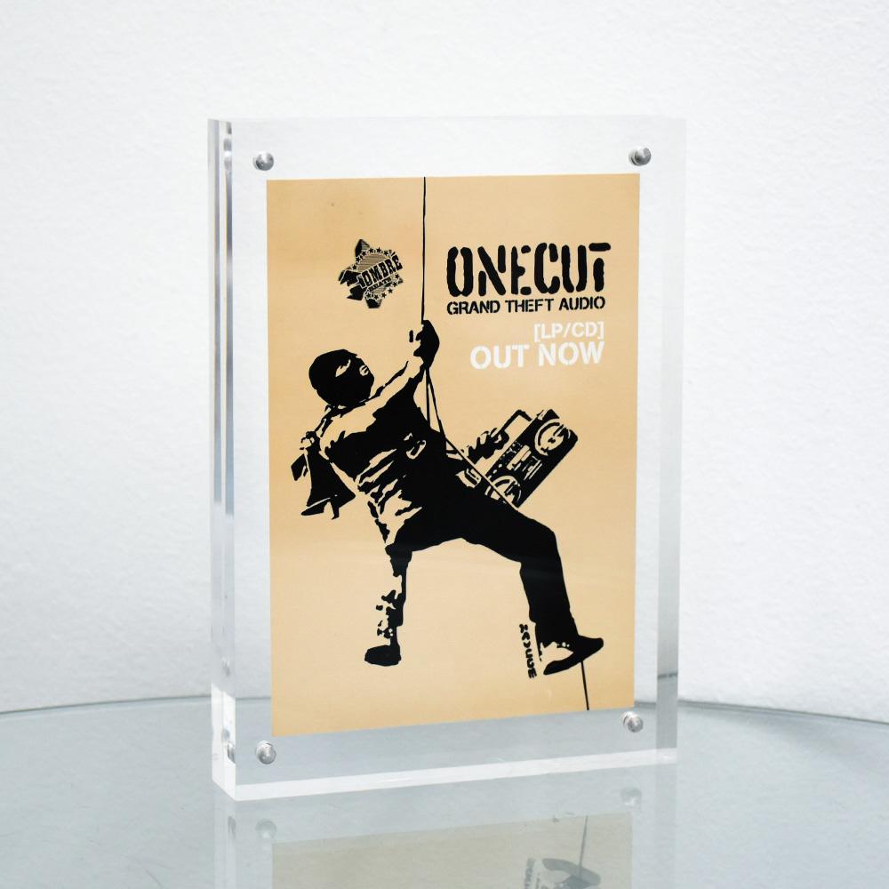 One Cut Grand Theft Audio Sticker (Framed)