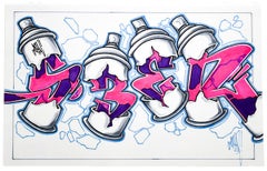 Seen Cans Drawing, Contemporary, Signed, 21st Century, Marker on Paper
