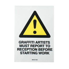 BANKSY Les artistes graffiti doivent se présenter à la réception BNK/5Y 020 Autocollant (encadré)