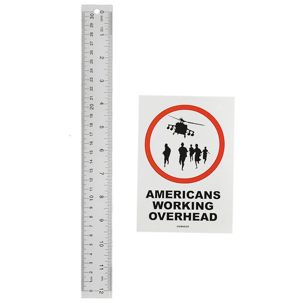 BANKSY Americans Working Overhead 018/BNK/5Y Sticker (Framed) 1