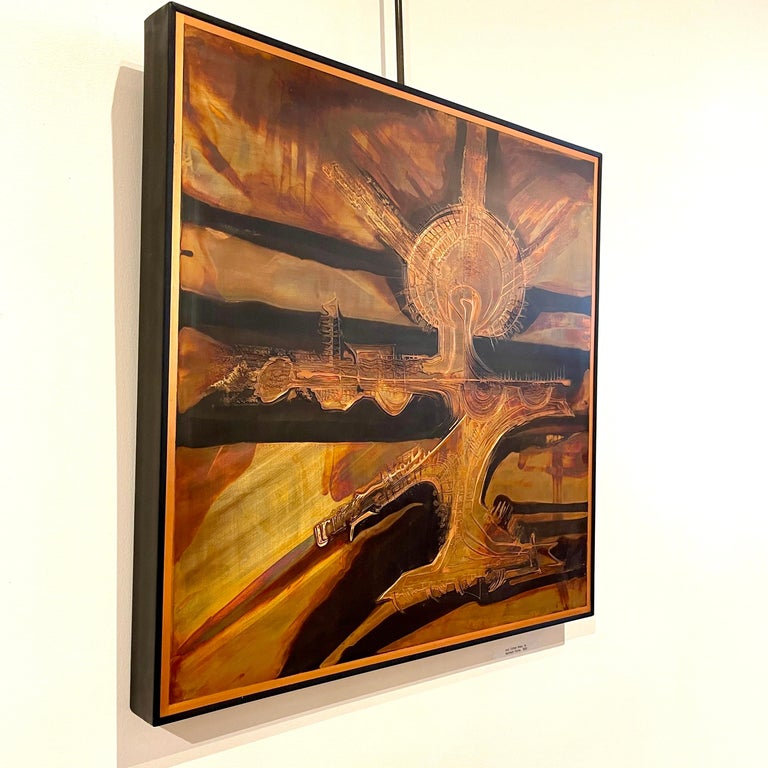 Bernhard Rohne - Acid Etched Oxidized Brass Wall Art by Bernard Rohne