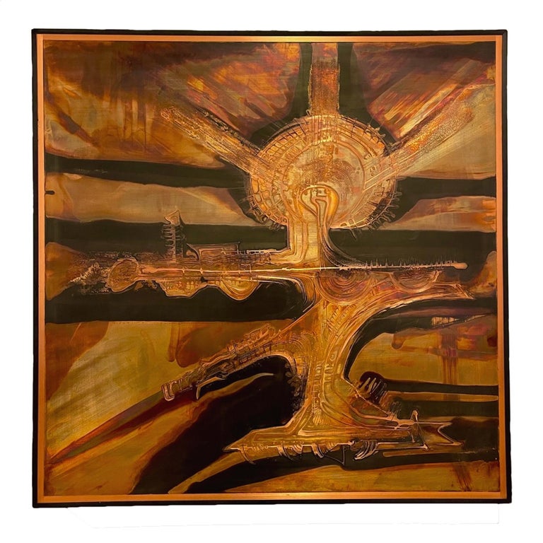 Bernhard Rohne - Acid Etched Oxidized Brass Wall Art by Bernard Rohne