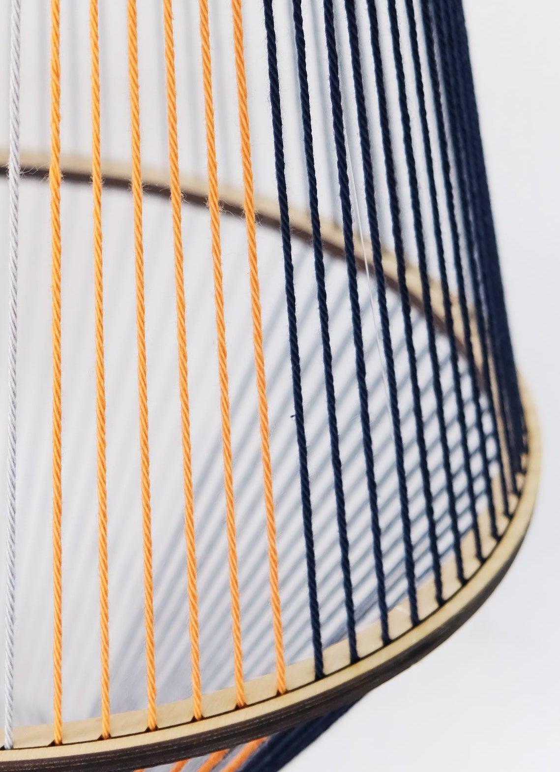 Weave #3 - contemporary abstract hanging sculpture, red, black, thread, wool - Contemporary Art by Sofia Escobar