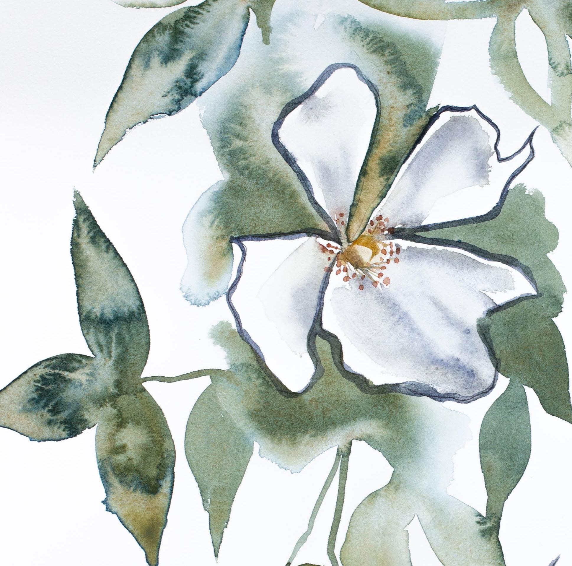 Cherry Blossom No. 13, étude originale minimaliste impressionniste de nature morte, 2019
20