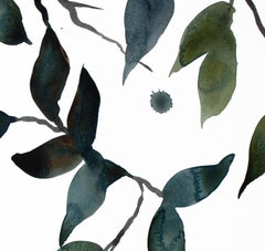 Branch Study No. 33, Original Minimalist Botanical Watercolor Painting on Paper